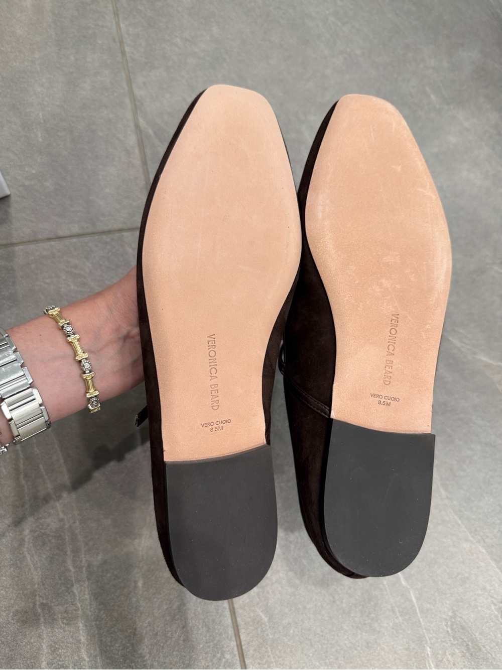 New Veronica Beard Ellie Suede Flat in Color Espresso retail $375 size 8.5 - Picture 8 of 13